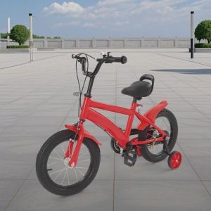 V&eacute;lo Enfants Rouge de 14 Pouces - V&eacute;lo de Pratique pour Enfants 14 - V&eacute;lo de Ville avec Pneus Auxiliaires - VELO ENFANT Rouge