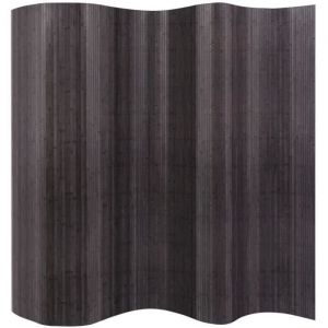 Paravent Interieur Pliable  Cloison de Séparation  Paravent en Bambou 250 x 195 cm Gris[110]