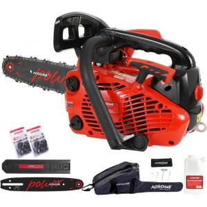YSFMODE-Tronçonneuse Elagueuse Thermique Con Moteur À Essence 254 Cm³ 12 Cv Guide 25 Cm 2 Chaînes De 10