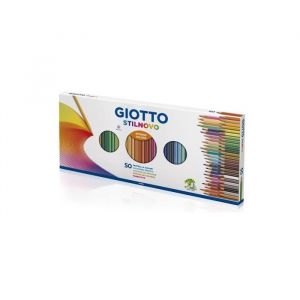 Coffret de 50 crayons de couleur en bois - NO NAME - Giotto stilnovo 50 PZ + temperamatite