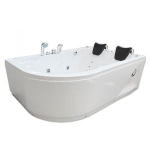 BAIGNOIRE BALNEO MASSANTE ANGLE HAUTE Varadero 170 X 115 BAIN TOURBILLON WHIRLPOOL BALNEO 2 PERSONNES 170 x 115 cm