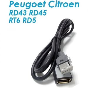 Cable USB PEUGEOT CITROEN AUTORADIO RT6 RD5 RD9 RD45 RD43 AUX USB PSA REF2 Skyexpert