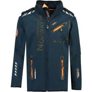 Softshell Homme - Geographical Norway - Royaute A Marine - Manches longues - Sports dhiver - Respirant