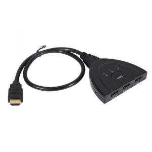 Noir 3 Port HDMI multi Commutateur daffichage automatique Hub r&eacute;partiteur 1080P Adaptateur TV HD- Noir -CY