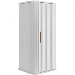 Meuble demi colonne suspendu de salle de bain GLAMOUR BLANC 35 x 79 cm
