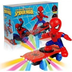 Jouet Skateboard SPIDERMAN son et lumière 360 °