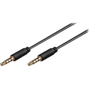 Câble audio mini jack 4 pôles (M) pour mini jack 4 pôles (M) 2 m noir - GOOBAY