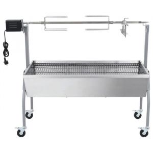 Rôtissoire Jardin-Rôtissoire pour barbecue électrique Acier inoxydable NEUF - BM 7786837