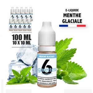 E-liquide 100ML saveur MENTHE GLACIALE avec 6MG de nicotine (e-liquide id : PROD1288) - (10x10ML)