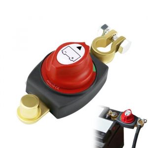 Coupe Circuit Batterie 12V/24V Coupe Circuit Batterie Voiture Top Post Preuve de leau Coupe-Batterie pour Voiture Camion