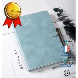 Cahier - CONFO® - A5 - Couverture en PU - Couleur Bleu - Reliure Plastique Verrouillable