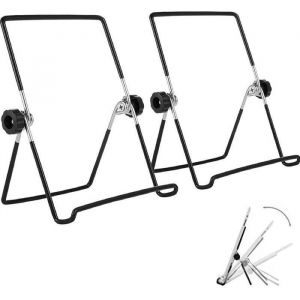 2 pcs Support Cadre Photo Porte Assiette Decorative Support Assiette a Poser R&eacute;glable Pliable Petit Chevalet Assiette pour Affi