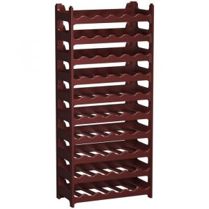 Casier à bouteilles modulable ARTECSIS 60 Bouteilles – Cave à vin en plastique 60x28x132 cm (LxlxH) Marron - Range bouteille