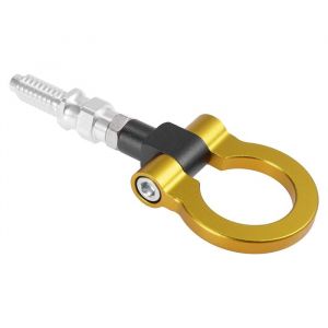 Barre de remorquage X AUTOHAUX Dor&eacute; Aluminium Alliage Avant Pare-chocs Remorquage Oeil Crochet Remorquage pour Voiture