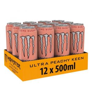 Boissons énergisantes sans sucre Monster Energy - Monster Energy Ultra Zero Sugar - Peachy Keen Pack de 12