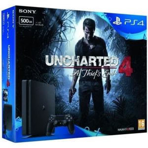 Console de salon - Playstation - PS4 - 500 Go - Edition Slim - Uncharted 4 inclus