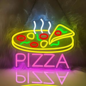 40.5x33cm Panneau N&eacute;on Pizza pour la D&eacute;coration Murale Signal Lumi&egrave;re N&eacute;on LED pour le Restaurantla Cuisine la Maisonle Salon
