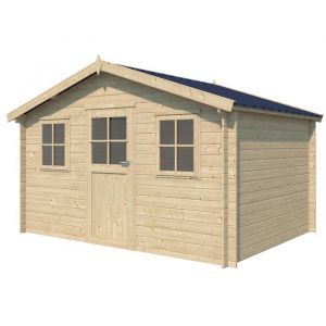Chalet en bois 11.36 m² Ystad Avec plancher + gouttière