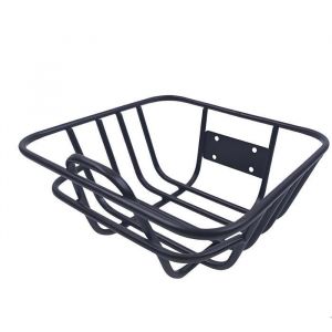 Paniers avant de v&eacute;lo noir  Panier de rangement en structure m&eacute;tallique - Corbeille de rangement pour objets de cyclisme