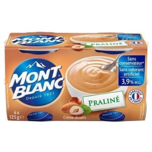 Mont Blanc - Mont Blanc Cr&egrave;me Dessert Pralin&eacute; (lot de 4)