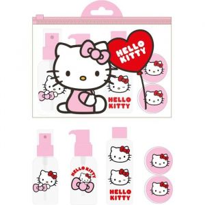 Kit de soins personnels - CERDÁ LIFES LITTLE MOMENTS - Hello Kitty - Bouteilles réutilisables