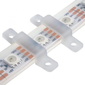 100pcs Clip de Fixation Attache Ruban Led pour Bande Lumineuse Supports de Fixation Clips LED Strip 10mm Wide Waterproof Led Strip