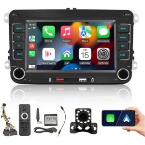 Autoradio volkswagen polo 5 Lecteur multim&eacute;dia st&eacute;r&eacute;o CarPlay Android Auto RDS FM Radio 7 pouces pour VW Passat Touran Caddy Jetta