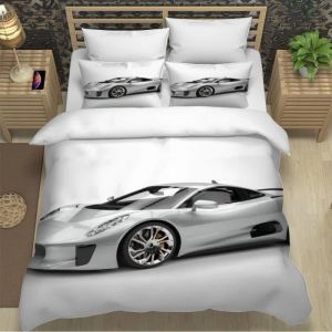 Voiture de Sport Housse de Couette 140x200cmVoiture de Formule avec Le thème Automobile Sport motorisé Moteur Puissant[~1904]