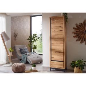 Armoire dentr&eacute;e - Bois massif de ch&ecirc;ne sauvage huil&eacute; (Bois naturel) - VILLANDERS 131