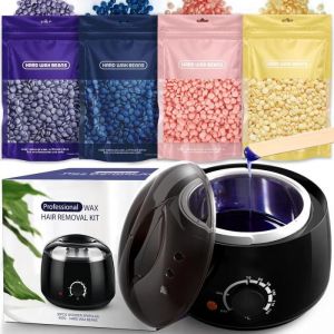 Chauffe Cire Avec 400G Epilation Cire Perles Pour Dépilatoire Cire Chaude Appareil Chauffe Cire Chauffe Cire Epilation É[n54]