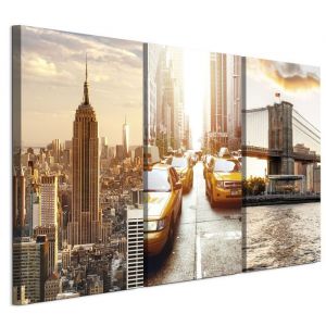 Tableau Decoration Murale - LumaSoul - 6-2-2-0-2-2-9-3 - Classique - 3 parties - Ville I  - 120x80 cm