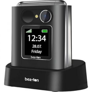 Beafon Silverline Fold10 - T&eacute;l&eacute;phone &agrave; clapet 22 &eacute;cran couleur Bouton SOS Bluetooth