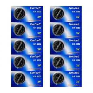EUNICELL Lot 10 Piles Lithium CR2032 BR2032 DL2032