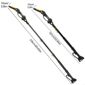 2 en 1 Tron&ccedil;onneuse &eacute;lectrique - &Eacute;lagueuse &eacute;lectrique sur perche - 21V - 2 batteries de 20 Ah - hautes r&eacute;glable - 218cm