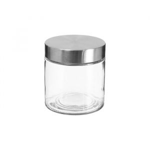 Bocaux de rangement 0.75 Litre en verre et inox couvercle herm&eacute;tique Atmosphera