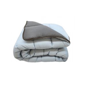 Couette Bicolore - MORTREUX - 220x240 cm - Ultra Chaude - Microfibre - Housse de rangement