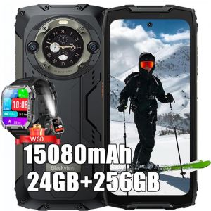 Blackview BV9300 Pro Smartphone Incassable 6.7 24Go+256Go 15080mAh 33W 64MP NFC Noir avec Smartwatch Blackview W60