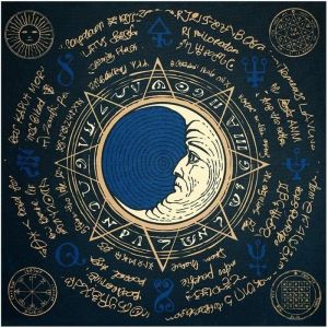 2pcs Tarot Nappe dautel Cartes Tarot Serviettes Accessoires Sorcellerie Tapis Table Tarot Divinatoire Spirituel - 60 x 60 CM