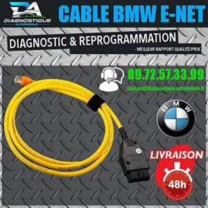 Mister Diagnostic® Cable ENET BMW Série F DIAGNOSTIC INPA DIS SSS TIS RHEINGOLD ISTA K+DCAN NCS
