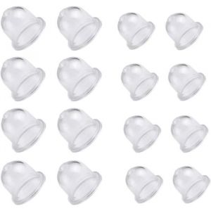 16Pcs Pompe Amorçage Poire Amorcage Gasoil Carburant Primer Ampoule Tasse d’Huile de Carburateur Transparente Poire d’amorcage