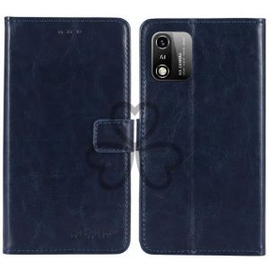 TienJueShi Classique Coque Antichoc en cuir PU Cover Case Housse pour Logicom Flow 6.26 inch Étui Couverture Bleu foncé