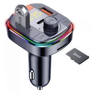 Accessoire audio - vid&eacute;oTransmetteur FM Bluetooth T832 adaptateur de Radio sans fil pour voiture Kit carte TF lecteur MP3 QC3.0