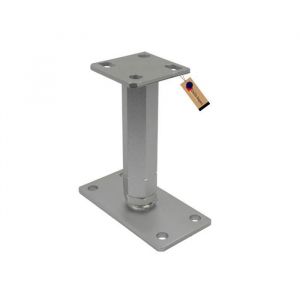 GeZu Impex Support de poteau Galvanoplastie 80 x 80 mm  180 - 230 mmhauteur reglable platine bois pied poteaux cl&ocirc;ture