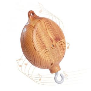 Bo&icirc;te &agrave; Musique Mobile pour B&eacute;b&eacute; avec 35 M&eacute;lodies 7 cm*7 cm Bo&icirc;te &agrave; musique en imitation bois