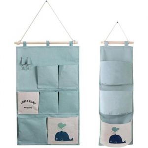Sac de Rangement SuspenduTissu Porte &agrave; Suspendre Rangement Tissu Mural Placard Murale Rangement Chambre