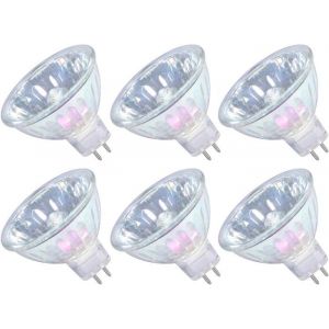Ampoules halog&egrave;nes MR16 20 W 12 V GU5.3 pour plafonnier intensit&eacute; variable blanc chaud 3&nbsp;000 K culot &agrave; 2 broches lot de 6