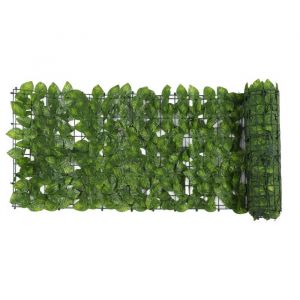 Haie artificielle de feuilles pour balcon cour et jardin clôture décorative réaliste imprimée couleur pomme taille 05 x 3 m