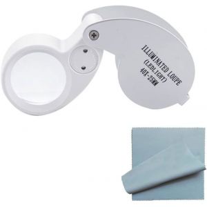 Loupe Pliable en M&eacute;tal pour BijouxLoupe Bijoutier X40Loupe BijoutierLoupe BotanisteLoupe 40xLoupe Bijoutier