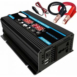 Convertisseur 12V 220V Pur Sinus 4000W USB Dual Voiture Camping-Car
