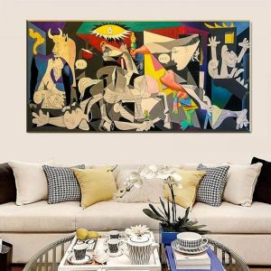 Tableau Picasso réplique- Travaux de décoration murale sur toile pour la maison affiches murales 35x70cm Avec cadre